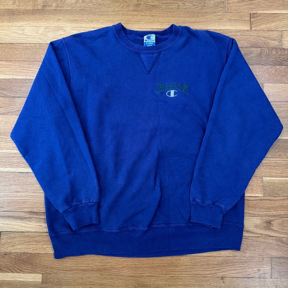 Vintage Champion Crewneck Sweatshirt Mens XL Purple Green Made in USA 90's
